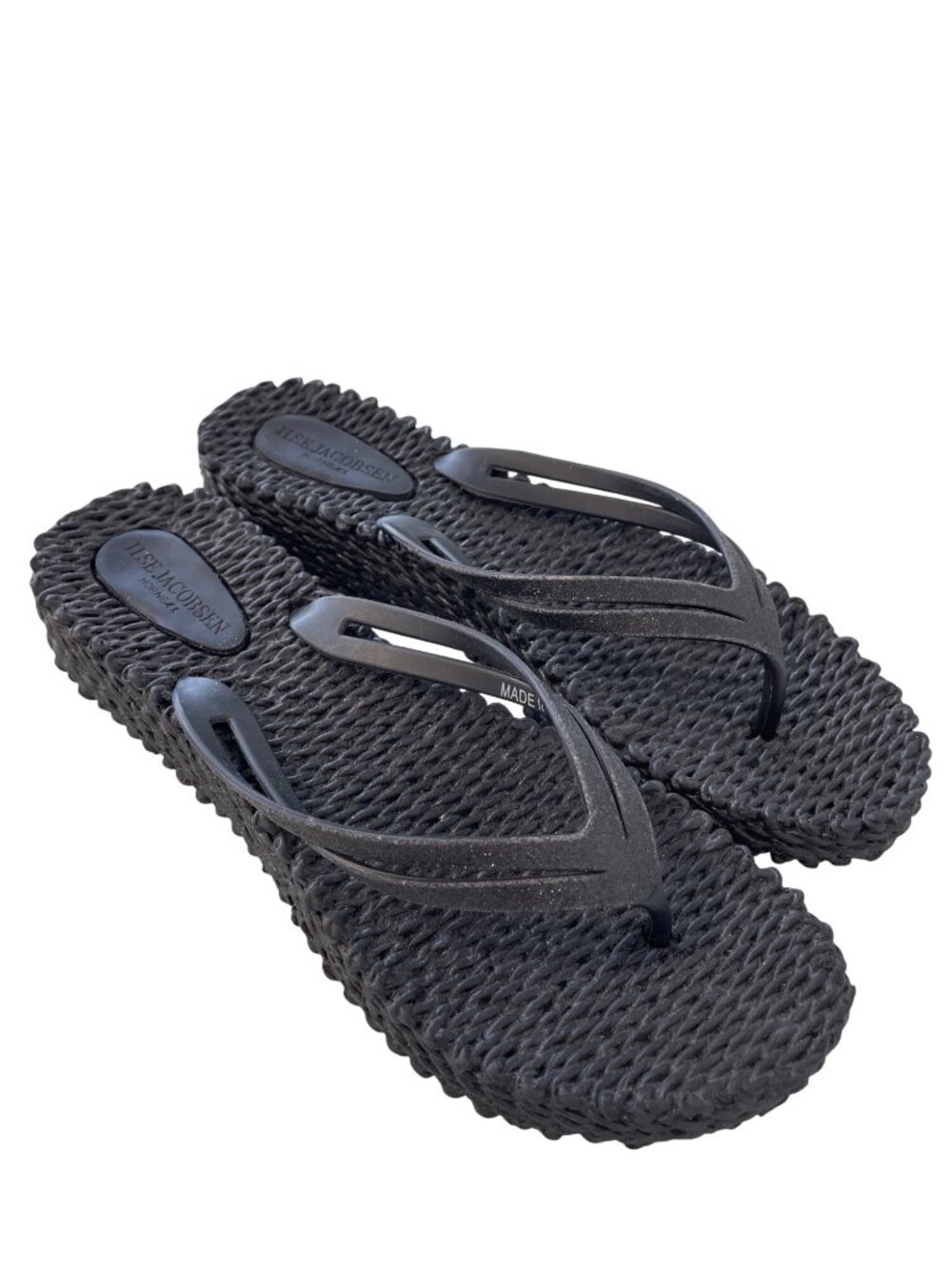 Ilse Jacobsen Flip Flops Size 11 Glitter Woven Style Thong Sandals Summer Wear